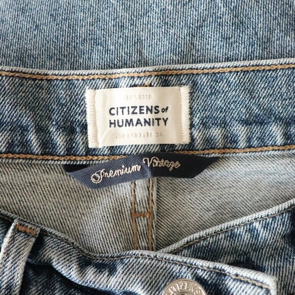 Citizens of Humanity Charlotte Women's 24 Blue Denim High Rise Straight Leg Jean - Picture 11 of 15